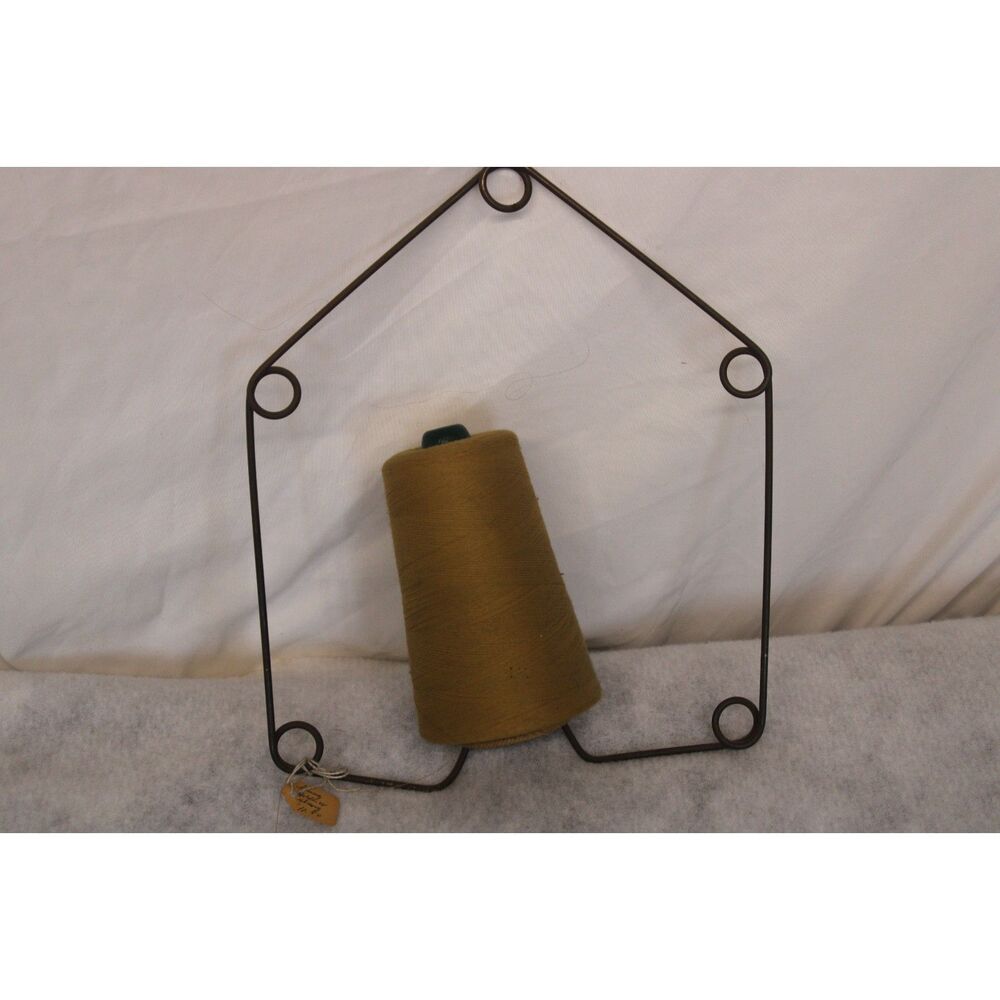 NOS Vintage Primitive Wire House Cone Thread Holder Spool Rack Wall Hanging